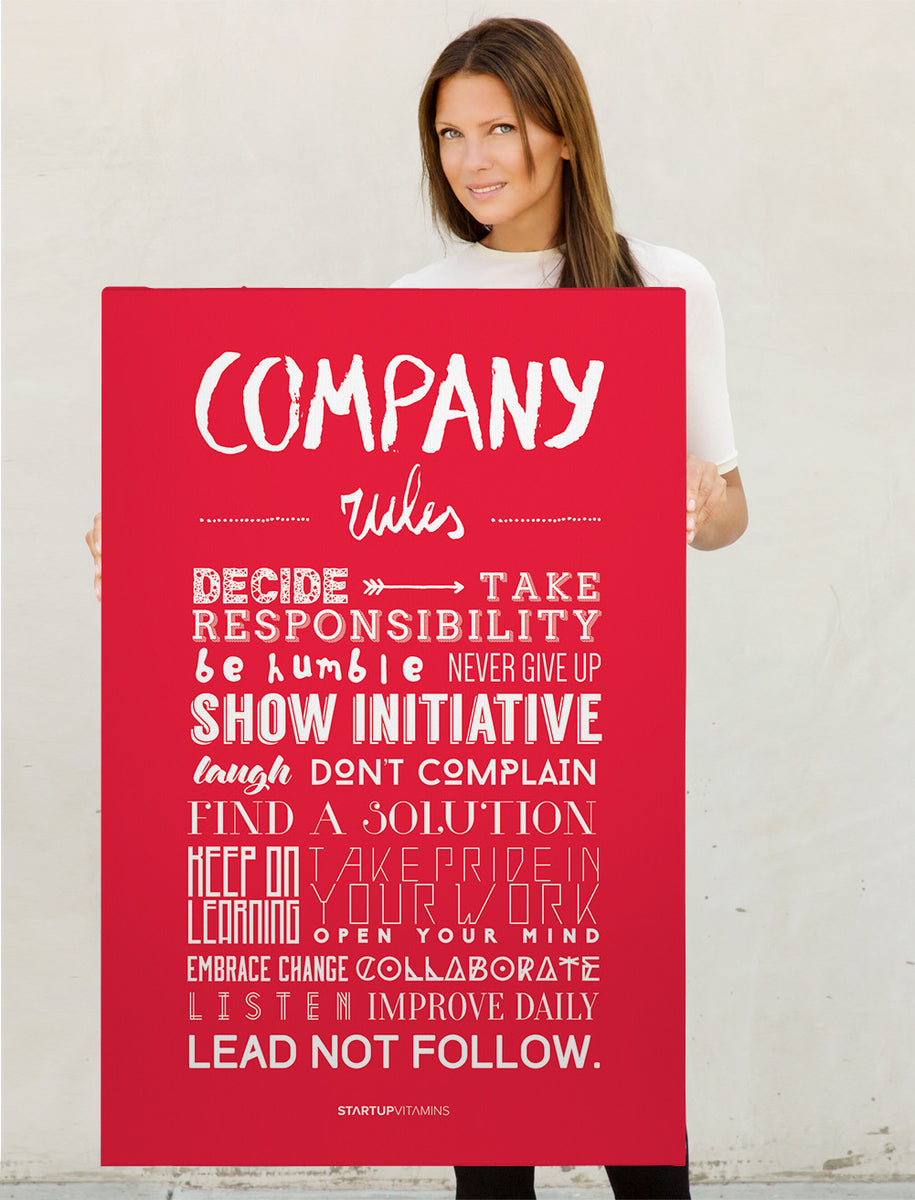 Canvas rules" Buy inspirational canvas "CoStartup Vitamins